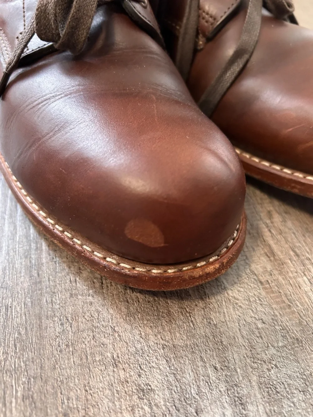 Wolverine 1000 Mile brown leather climber work classic lace up boots 10D